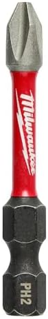 MILWAUKEE ELECTRIC TOOL 48-32-5004 Shockwave 2" Power Bit Phillips #2 15 Piece Contractor Pack