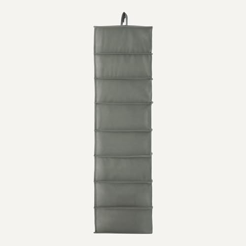 Amazon Basics 8-Tier Hanging Closet Shelf Shoe Organizer, Space Saving Storage, Foldable, 11.5 x 41 x 5.5 in, Dark Grey