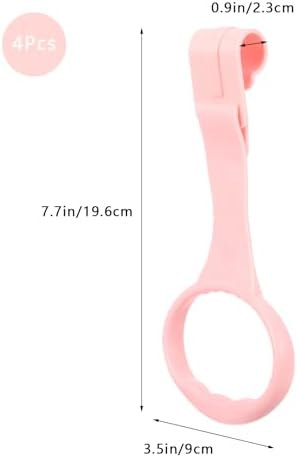 4Pcs Baby Playpen Pull up Rings, Pull up Rings for Play Pen, Playpen Accessories for Help Stand Up Walking Training Tool Newborn (Pink)