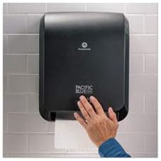 Pacific Blue Ultra 8" High-Capacity Automated Touchless Paper Towel Dispenser by GP PRO (Georgia-Pacific); Black; 59590; 12.9" W x 9" D x 16" H; 1 Dispenser