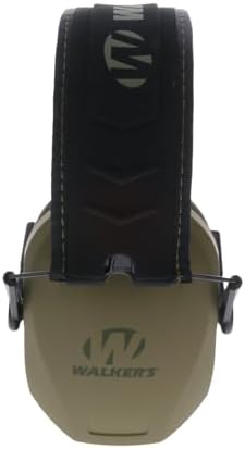 Walker's Razor Slim Passive Earmuffs Ultra Low Profile 27dB NRR Light Weight