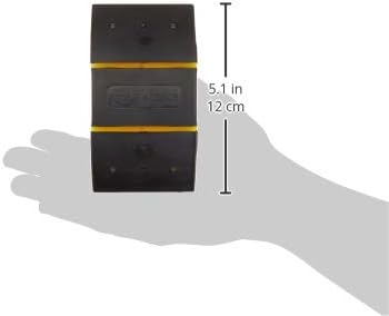 Amazon Basics 5.1" Rubber Sanding Block for Wet or Dry Sanding, Easy to Use, Black/Yellow