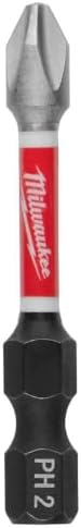 MILWAUKEE ELECTRIC TOOL 48-32-5004 Shockwave 2" Power Bit Phillips #2 15 Piece Contractor Pack