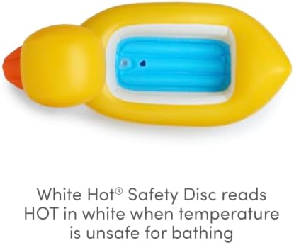 Munchkin Duck Inflatable Baby Bathtub, White Hot Heat Alert