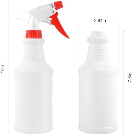 16 Oz Spray Bottle (12 Pack),Spray Bottles for Cleaning,Reusable Empty Refillable Solutions Plastic Bottle,Spray Bottle Bulk for Garden,Plants,Water,Kitchen and Commercial