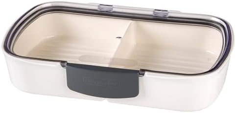 ProKeeper Split Deli Food Storage Container with Air-Tight Silicone Seal and Dry Erase Compatible Lid, 11.75