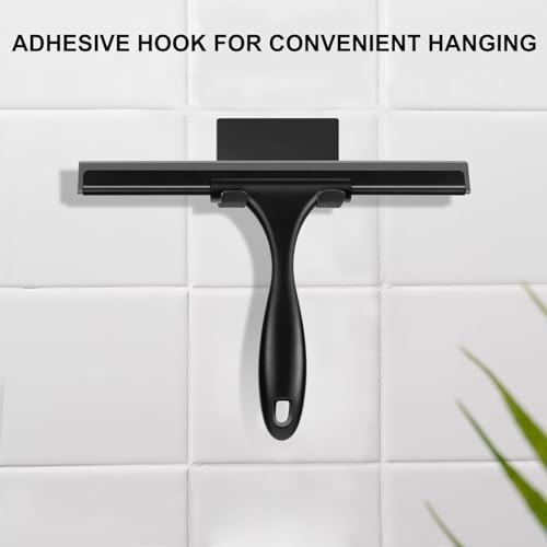 SetSail Squeegee for Shower Glass Door, 10 Inches, Black