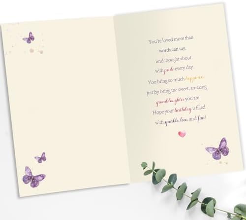 Granddaughter Birthday Card, Birthday Card Gift for Granddaughter