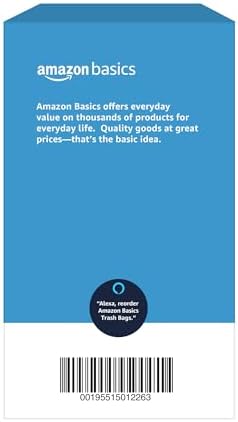 Amazon Basics Multipurpose Drawstring Trash Bags, 30 Gallon Capacity, Tear Resistant, 50 Count (Previously Solimo)
