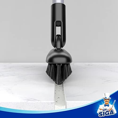 MR.SIGA Heavy Duty Grout Scrub Brush with Long Handle