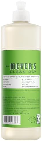 MRS. MEYER'S CLEAN DAY Liquid Dish Soap, Fresh Cut Grass, 16 fl oz, 3 Pack