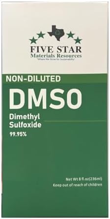 DMSO Liquid 99.95% Pure Dimethyl Sulfoxide, 8 oz,with Dropper Glass Bottle
