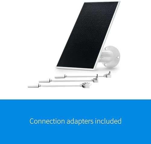 Arlo Solar Panel Charger (White), Arlo Certified Accessory, Weather Resistant, Easy Install (2025 Released), Works with: Essential Series, Go 2, Pro 3/4/5S/6/6 XL, Ultra Series, Wireless Floodlights