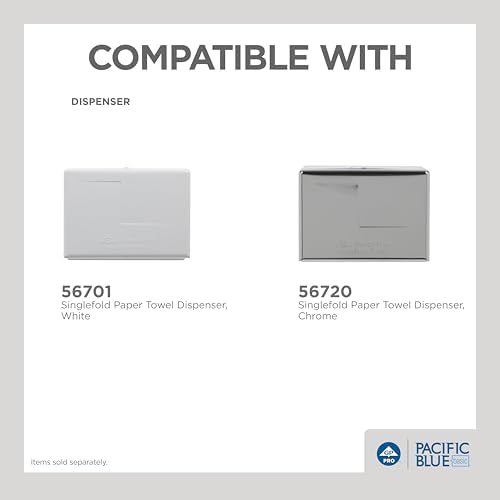 Pacific Blue Basic S-Fold Recycled Paper Towels by GP PRO (Georgia-Pacific), Brown, 23504, 250 Towels Per Pack, 16 Packs Per Case (4000 Total), 9.20" x 10.20