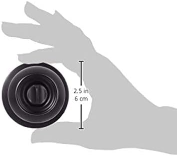 Amazon Basics Exterior Door Knob With Lock, Coastal, Easy to Install, Matte Black
