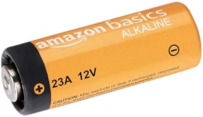 Amazon Basics 4-Pack 23A Alkaline Battery, 12 Volt, Long-Lasting Power, for Key Fobs and Garage Door Openers