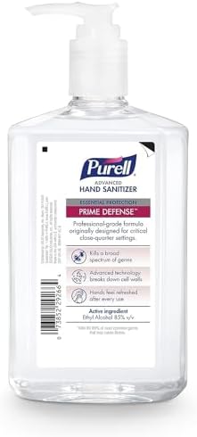 Purell Prime Defense Hand Sanitizer Gel Pump Bottle 4ct x 12oz, 3699-06-EC2