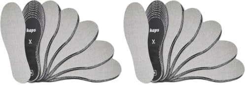 6 Pair Pack Anti Odour Shoe Insoles Set with Odor Eating Charcoal | Shoe Inserts | Kaps Odour Stop | Cut to Size