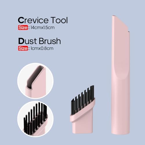 Mini Handheld Vacuum for Home&Car, Cordless Portable Rechargeable Pink