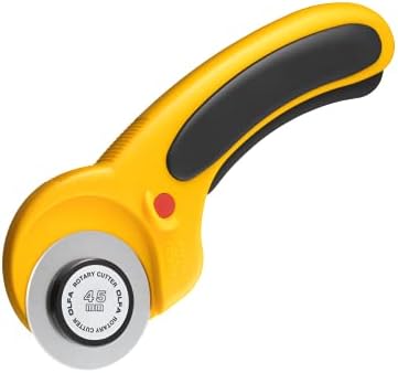OLFA 45mm Ergonomic Squeeze-Handle Rotary Cutter (RTY-2/DX) - Auto-Retract