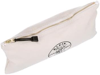 KLEIN TOOLS Zipper Bag, Canvas Tool Pouch with Heavy Duty Brass Zipper Close