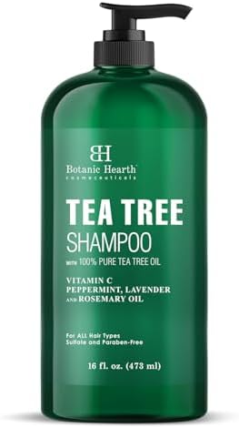 Botanic Hearth Tea Tree Shampoo - 16 Fl oz, Deep Cleans, Refreshes Scalp
