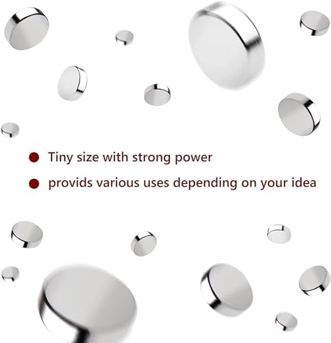RHINOCATS 400Pcs Small Magnets, 4 Different Sizes Tiny Mini Magents, Multi-Use for Fridge, DIY, Office, Hobbies, Crafts and Science