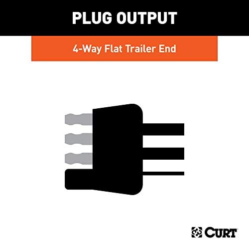 CURT 58030 Trailer-Side 4-Pin Flat Wiring Harness with 12-Inch Wires