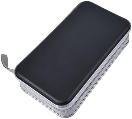 alavisxf xx CD Case, 96 Capacity Hard Plastic Organizer Wallet for Car