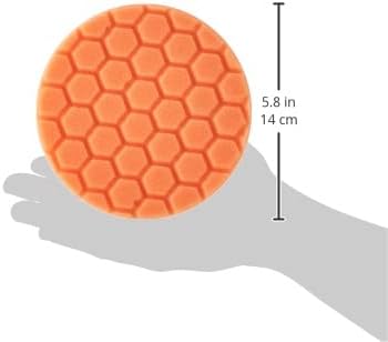 Chemical Guys, Hex-Logic Medium-Heavy Cutting Foam Pad, Orange, 5.5 inch