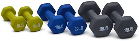 Amazon Basics Neoprene Dumbbell Hand Weights for Exercise and Muscle Toning