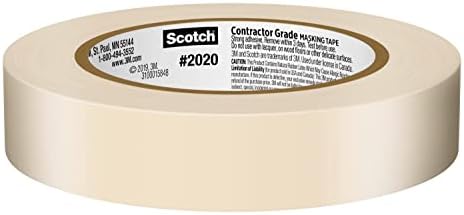 Scotch Contractor Grade Masking Tape, 0.94 inches by 60.1 Yards (540 Yards Total), 2020, 9 Rolls