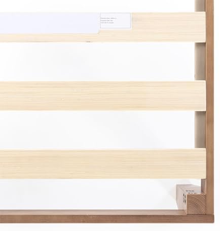 Mellow Naturalista Classic - 12 Inch Solid Wood Platform Bed with Wooden Slats, No Box Spring Needed, Easy Assembly, Queen, Pine