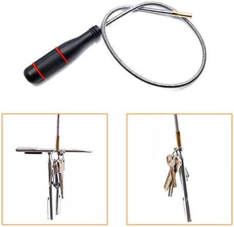 4 Pack Telescoping Magnet Pick-up Tool Set - Retrieving Pickup Tools，Extendable Pick Up Tools，Bendable Spring Magnet Stick，Flexible Extra Long Reach Bendable Curve Grabber with 4 Claws