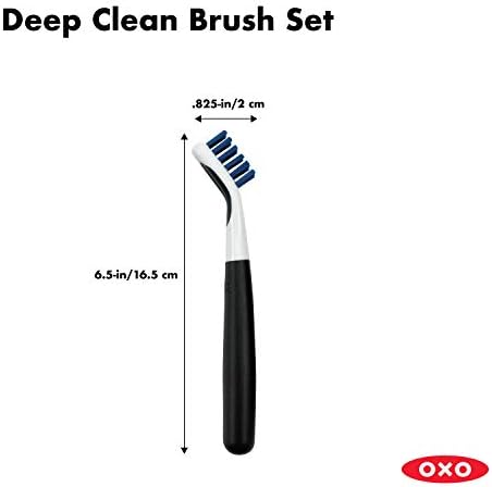 OXO Good Grips Deep Clean Brush Set, Orange, Blue