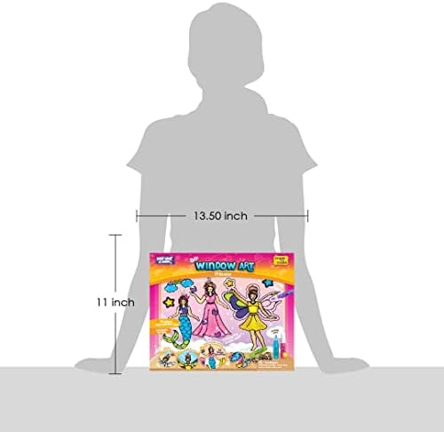 Imagimake Window Art - Princess, DIY Mess-Free 16 Pieces Suncatcher Kit