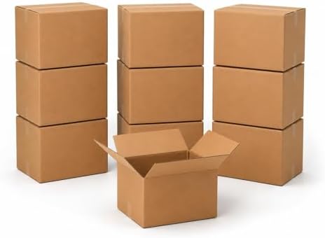 BOX USA Moving Boxes Holds 65lbs, 18"L x 14"W x 12"H (10-Pack) Medium - Corrugated Cardboard Box for Shipping, Mailing, Packing, Packaging and Storage