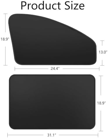 Car Sunshade, Car Privacy Window Shade, 100% Block Light for Breastfeeding, Taking a nap, Changing Clothes, Camping (Full Sets 4pcs)