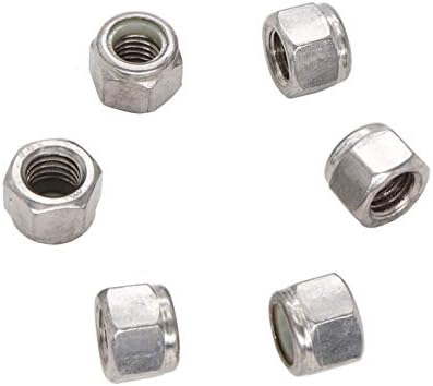 50pcs 1/4-20 Inch Nylon Inserted Self Locking Nuts - 304 Stainless Steel, 1/4" Nylock Nuts for Furniture, Tools, Handle