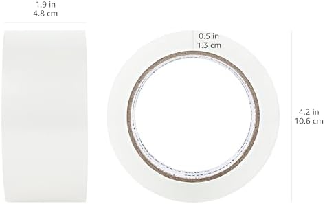 Amazon Basics Strong Plastic Adhesive Packing Tape for Shipping, Sealing Boxes, Moving and Storage, Clear, Low Odor, 1.88 in x 54.6 yds, 12-Pack
