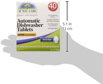 If You Care Dishwasher Tablets 40 Count - Powerful, Plant Based, Concentrated, Biodegradable, Natural Dish Cleaner Detergent, Dishwashing Soap Tabs