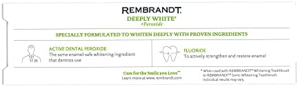 Rembrandt Deeply White + Peroxide Whitening Toothpaste, Peppermint Flavor, 3.5-Ounce (Pack of 2) (Packaging may Vary)