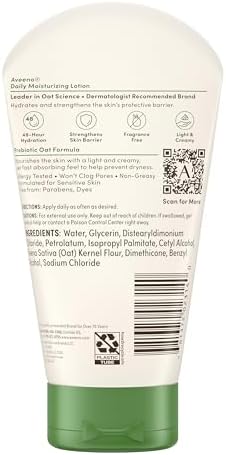 Aveeno Daily Moisturizing Body Lotion, Fragrance-Free, 5 oz