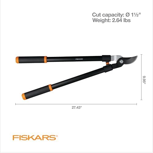 Fiskars 28” Garden Bypass Loppers, Tree Trimmer with 1.5" Cut Capacity