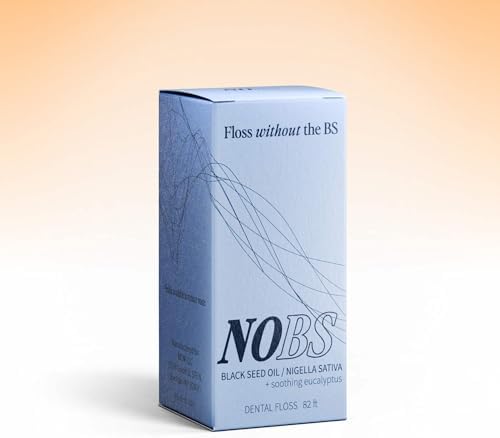 NOBS (No Bad Stuff) Expanding Dental Floss - Nigella Sativa, Eucalyptus, Cruelty-Free, Sustainable Packaging