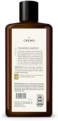 Cremo Thickening Shampoo for Men, Juniper & Eucalyptus, 16 Fl Oz