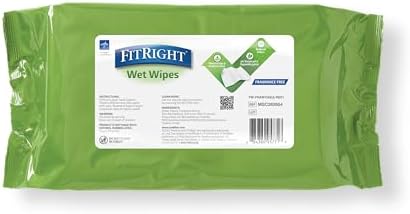 FitRight Personal Cleansing Wipes with Aloe 8x10 Unscented 600 Count