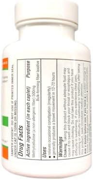 Quality Choice Fiber Therapy Caplets, 100 Count Gentle Fiber Laxative with Methylcellulose for Constipation Relief, Regularity Support, Gluten-Free, Non-Allergenic, Gentle & Effective