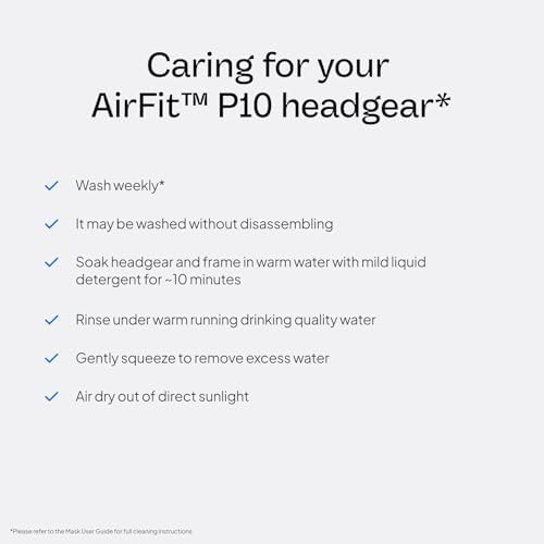 Resmed AirFit P10 Headgear Replacement, Blue