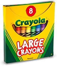Crayola Large Crayons - Assorted (8 Count), Giant Crayons for Kids & Toddlers, Ages 2+